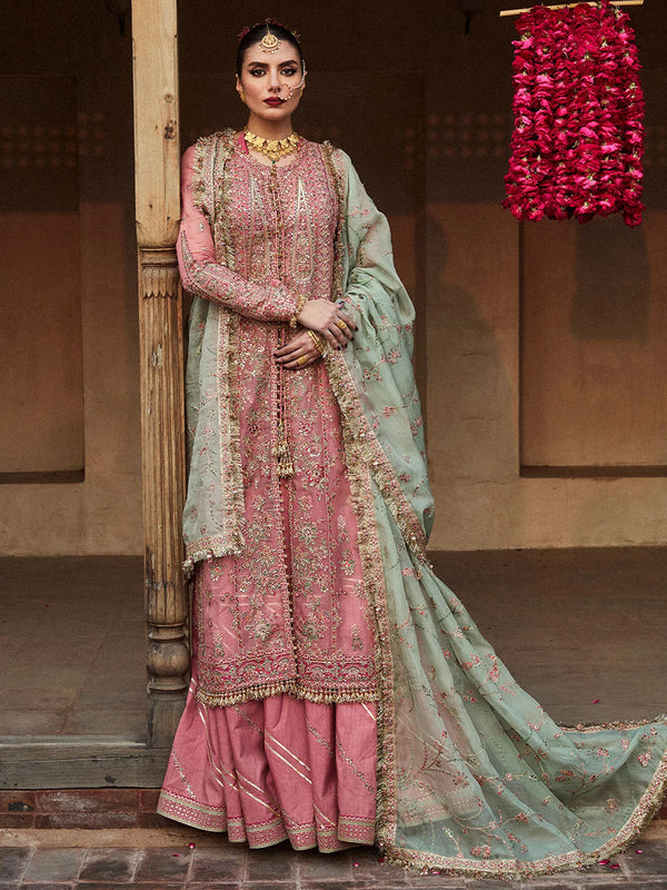 3 Piece Unstitched Hand Embellished Organza Suit | Aadoo