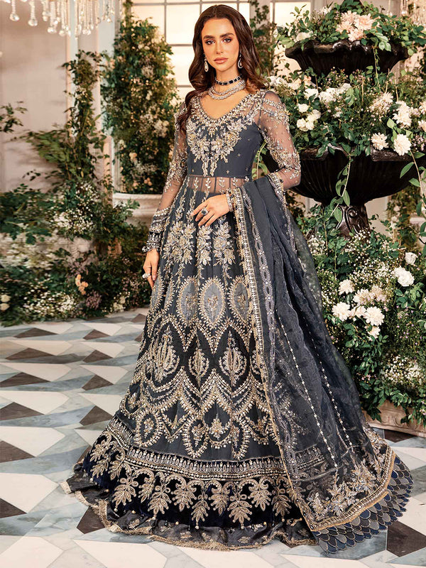 3 Piece Unstitched Embroidered Organza Suit | BD-2901