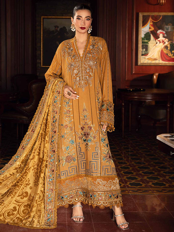 3 Piece Unstitched Embroidered Marina Suit | DL-1207