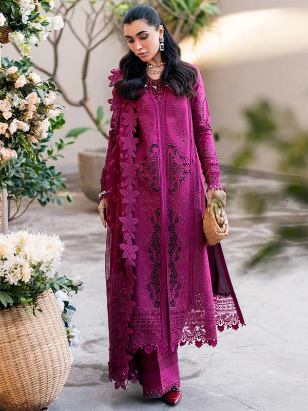 Qalamkar Luxury Lawn - Violet