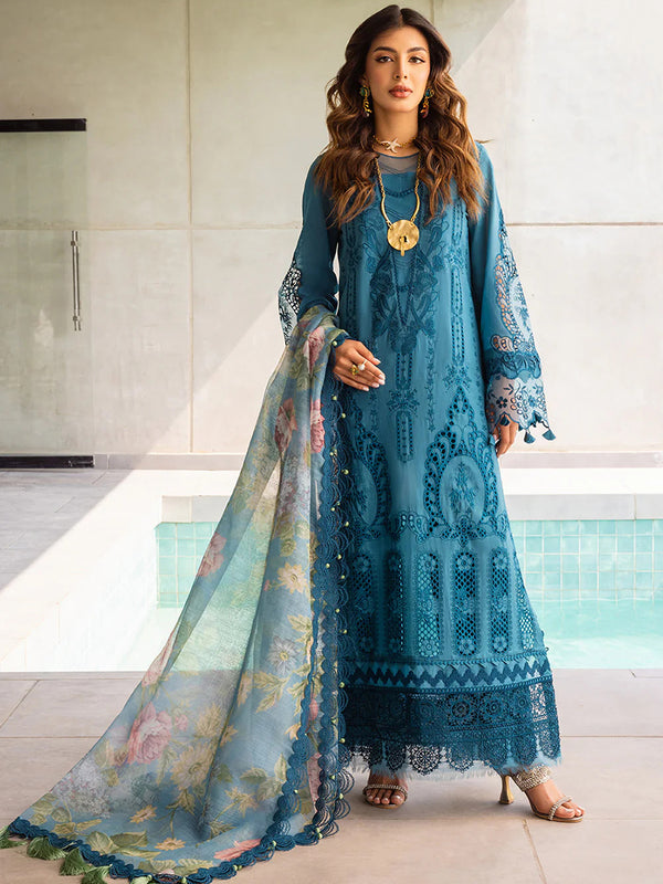 Saira Rizwan Luxury Lawn - Sapphire